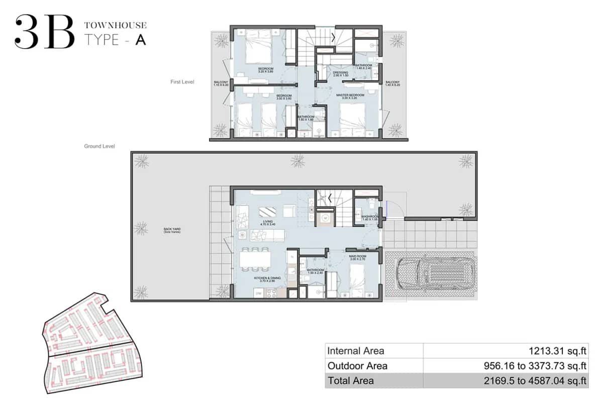 3 Bedroom Townhouses