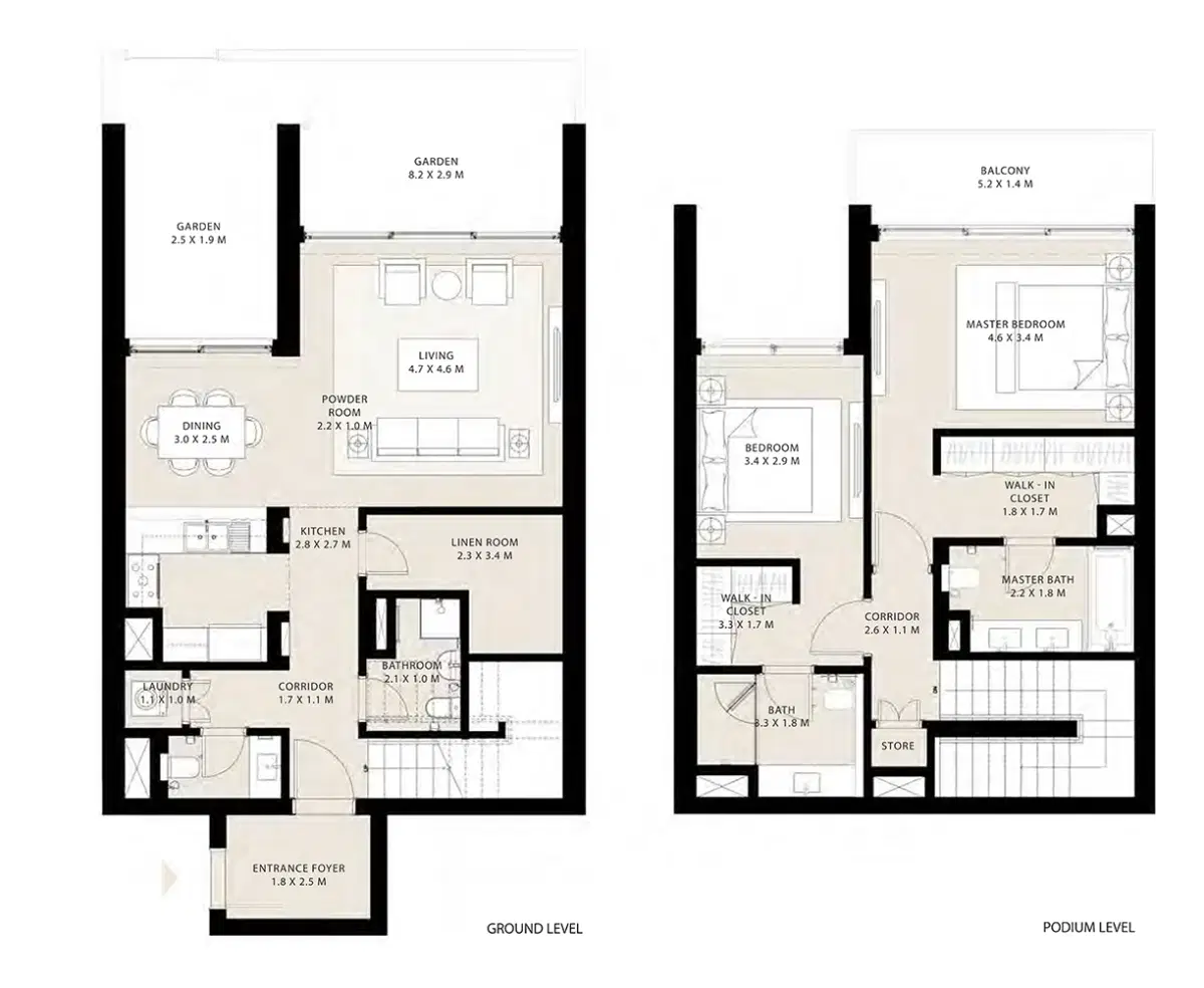 Park Field And Lime Gardens 2 Bedroom Duplex Apartments Floor Plan