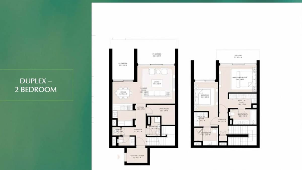 2 Bedroom Duplex Apartments