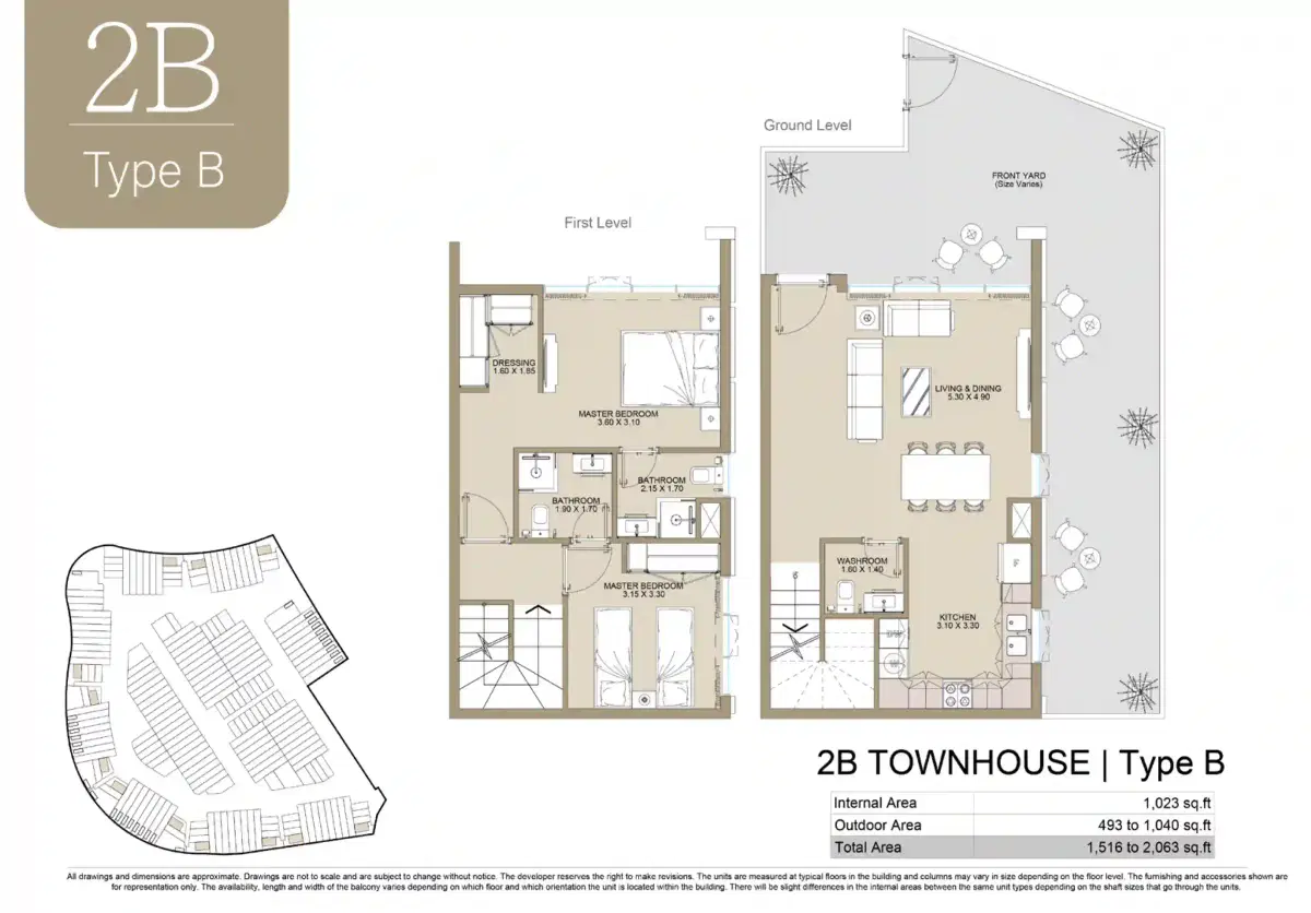 2 Bedroom Townhouses