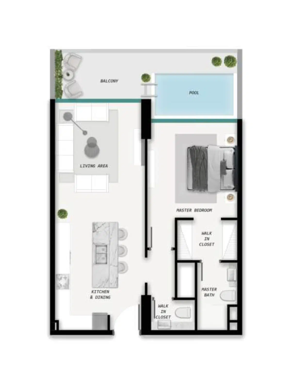 1 Bedroom Apartments