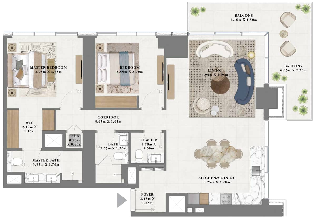 2 Bedroom Apartments