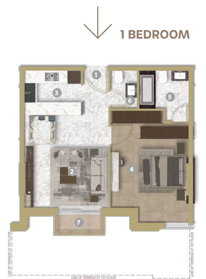 1 Bedroom Apartments