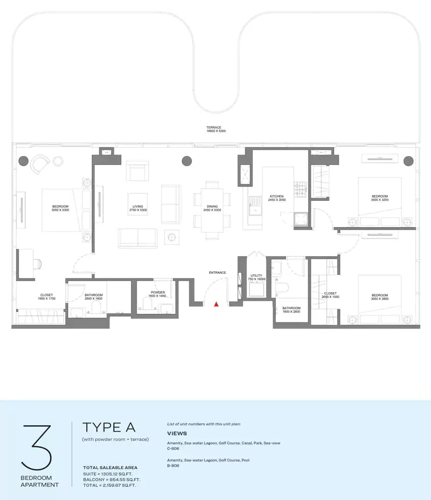 3 Bedroom Apartments