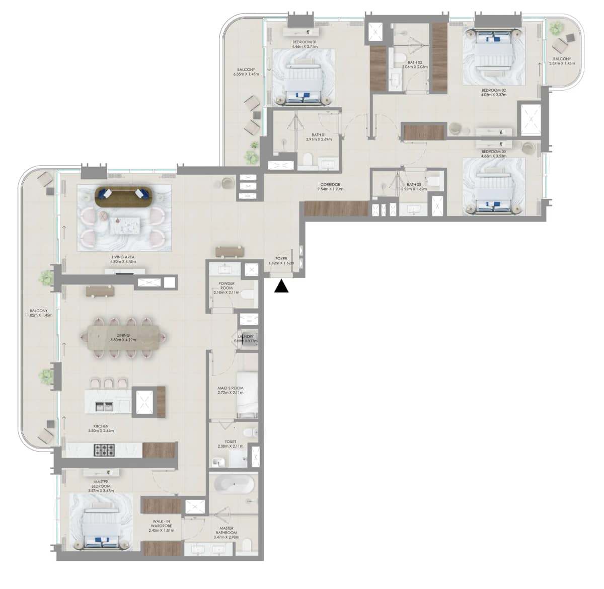 4 Bedroom Apartment -2