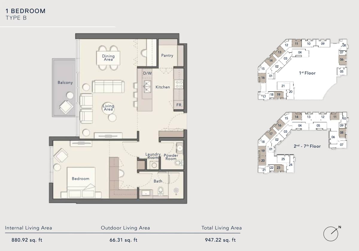 1 Bedroom Apartments