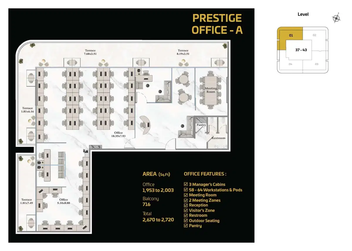Shahrukz by Danube at Al Sufouh, Dubai Office Space Floor Plan