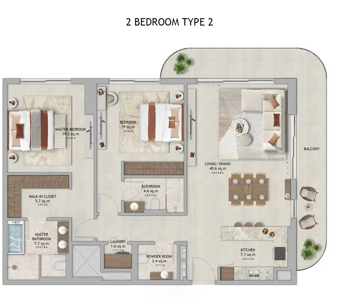 2 Bedroom Apartments