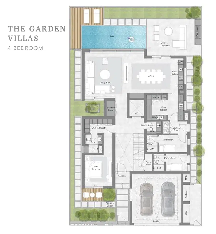 Ellington The Lakeshore Villas 4 BR Villas Floor Plan
