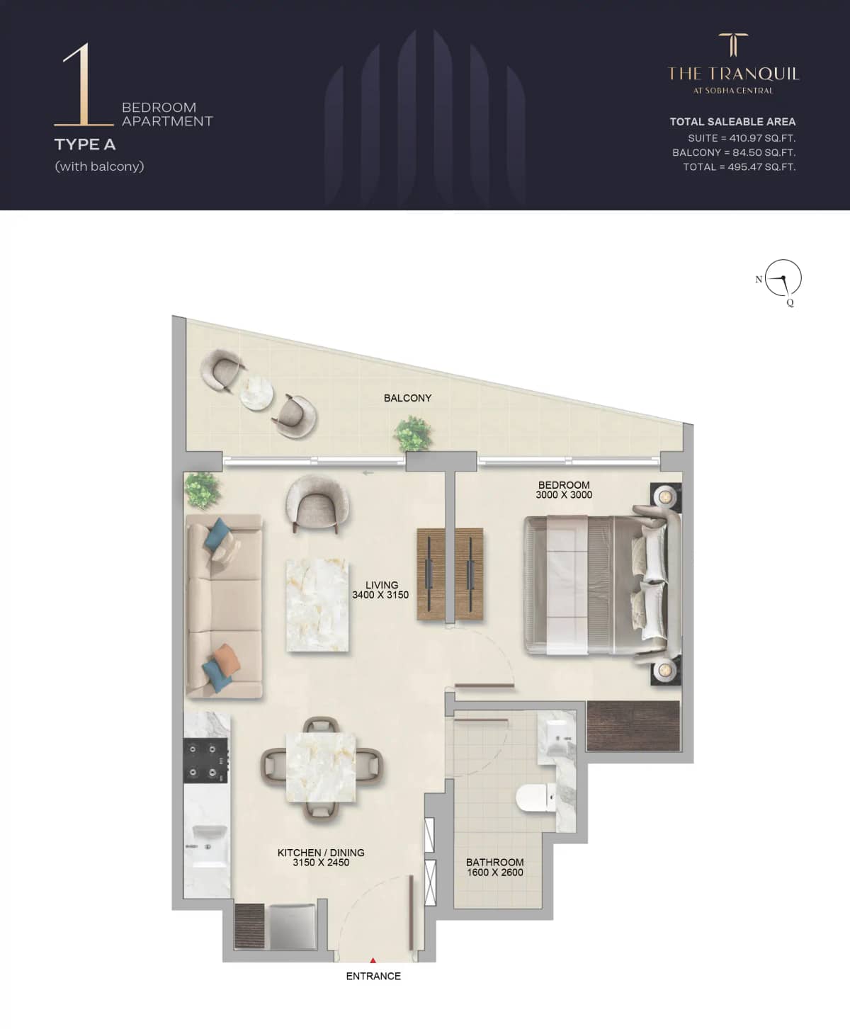 1 Bedroom Apartments