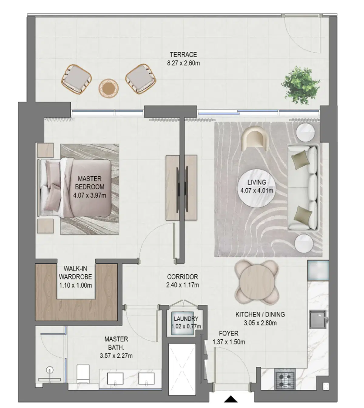 1 Bedroom Apartments