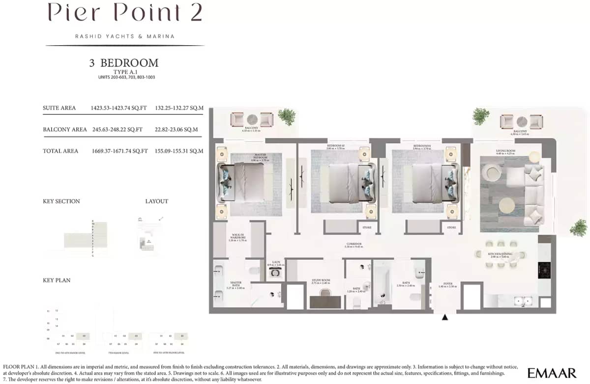 3 Bedroom Apartments