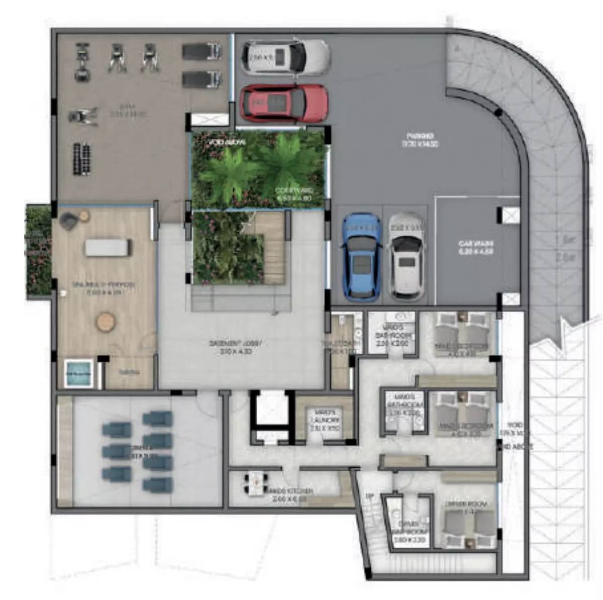 Altissima Villas Al Barari Dubai 7 BR Villa Floor Plan