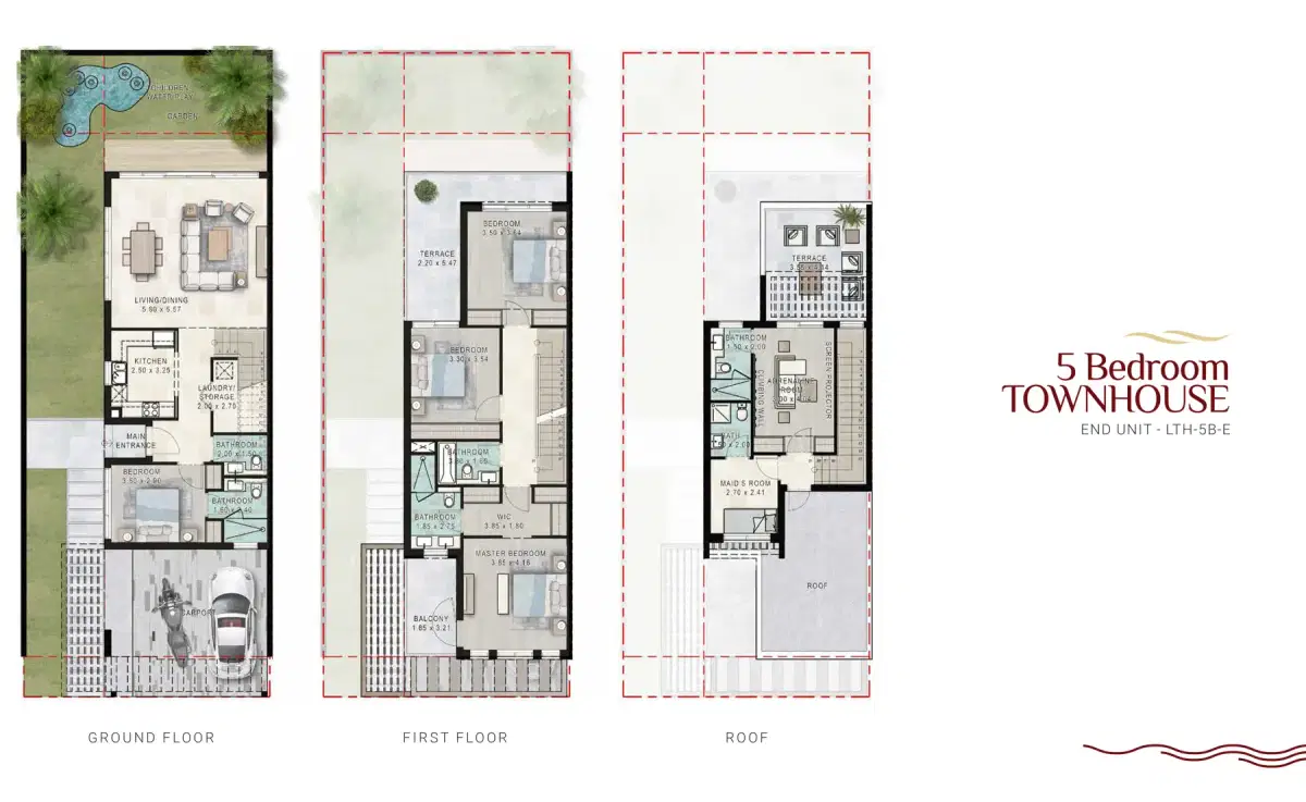 Damac Costa Brava 5 BR Townhouse Floor Plan