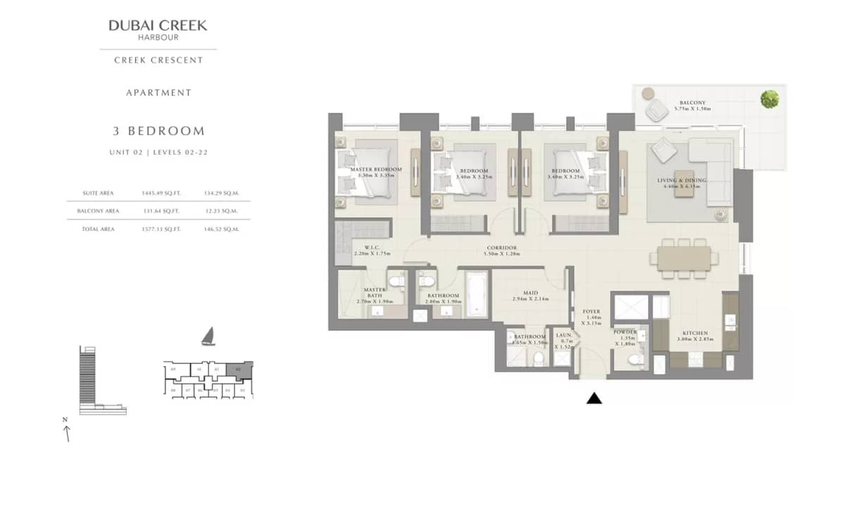 3 Bedroom Apartments