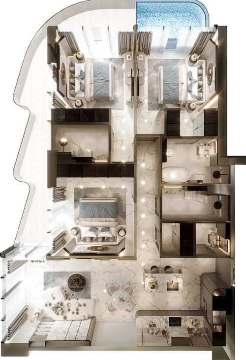 3 Bedroom Apartments