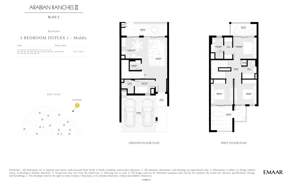 3 Bedroom Duplex Villas