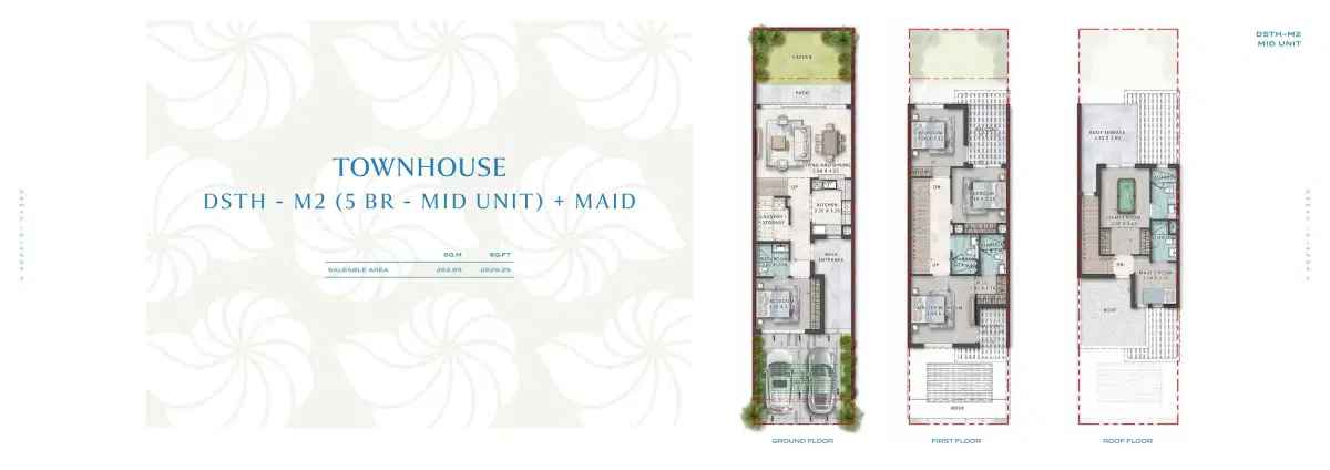 Damac Tahiti at Damac Islands 2, Dubai | Townhouses & Villa 5 BR Villa Floor Plan