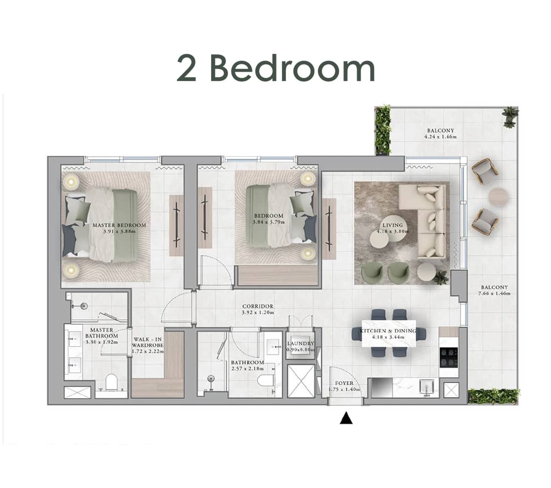 2 Bedroom Apartments