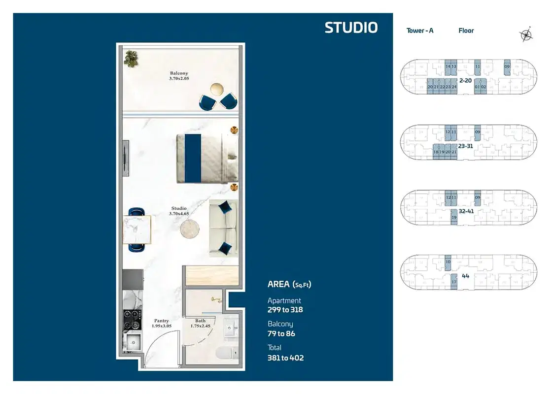 Serenz By Danube Studio Floor Plan