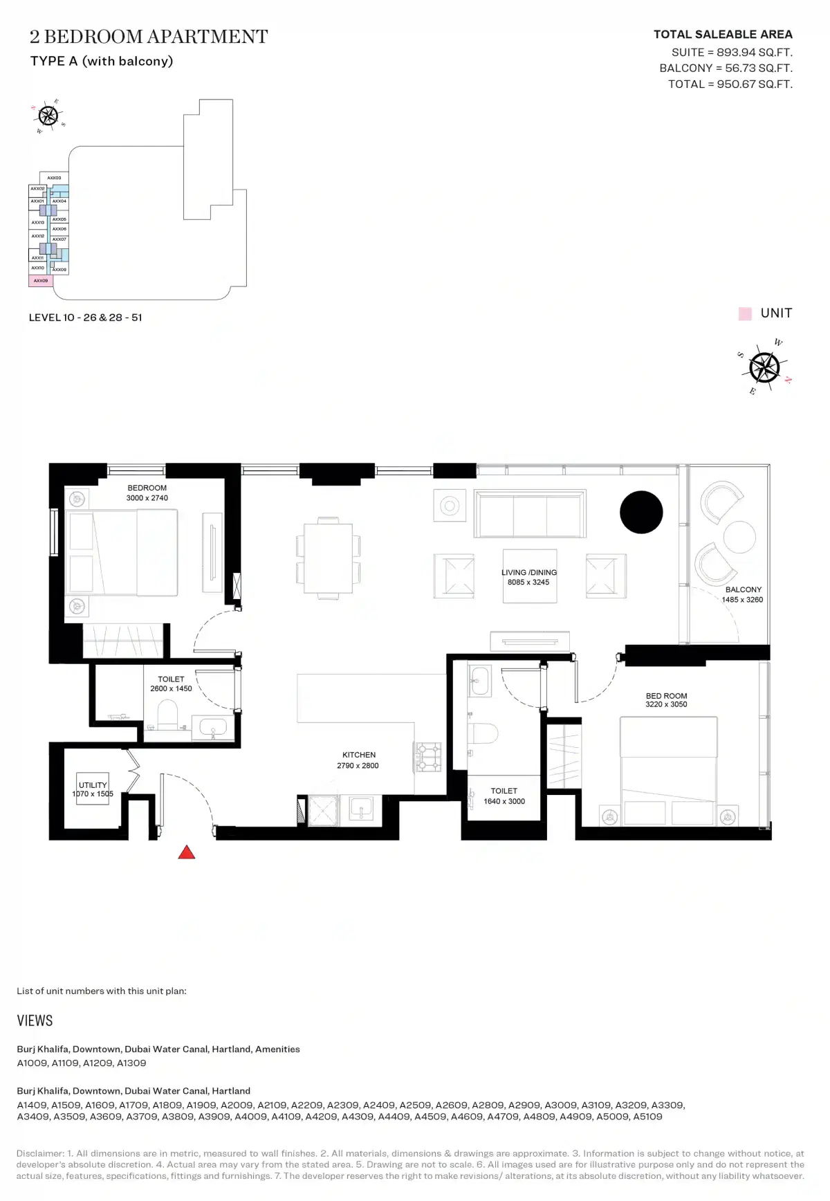 2 Bedroom Apartments