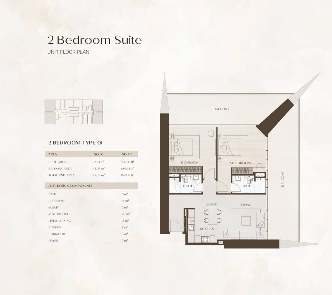 2 Bedroom Apartments