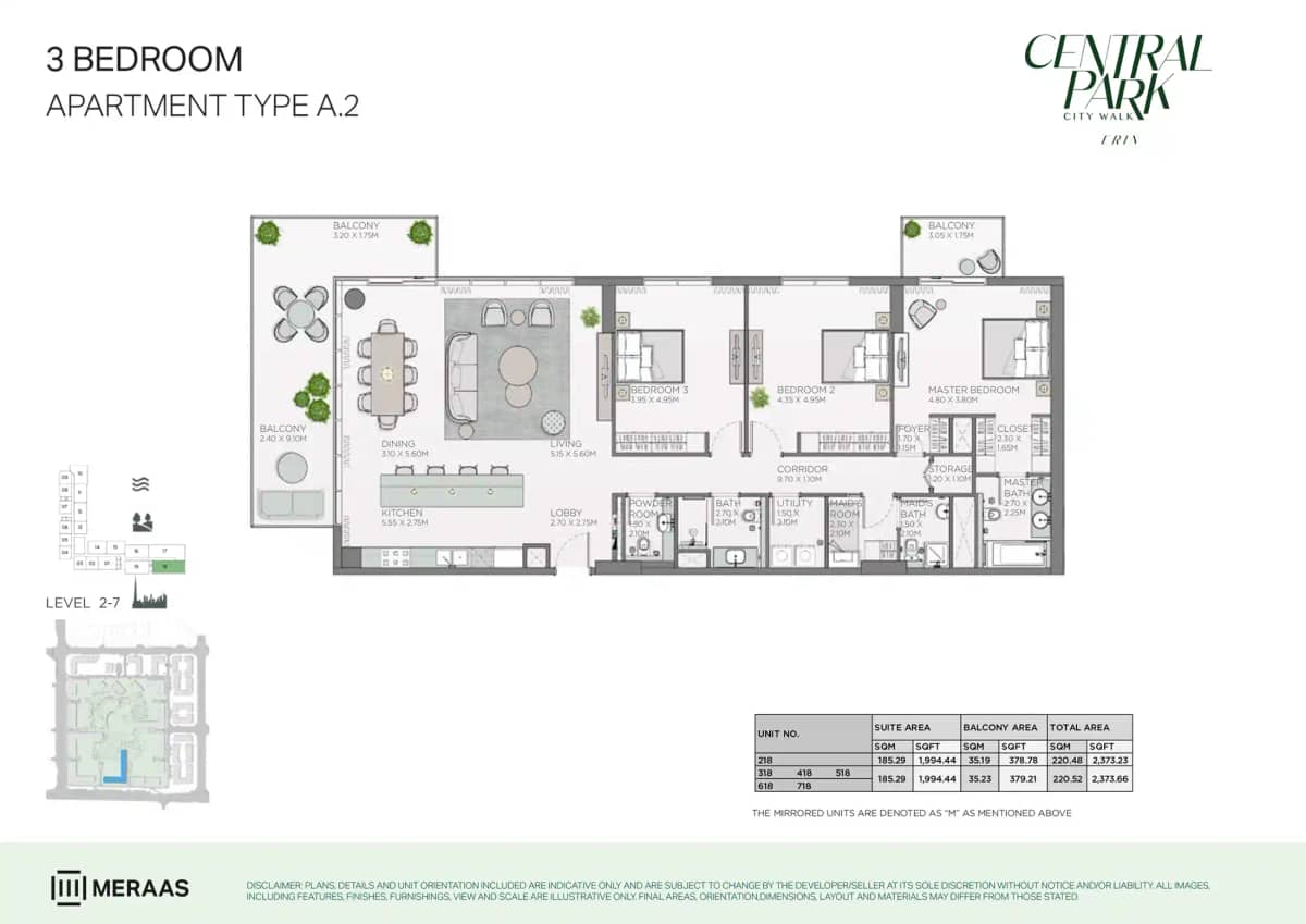 3 Bedroom Apartments