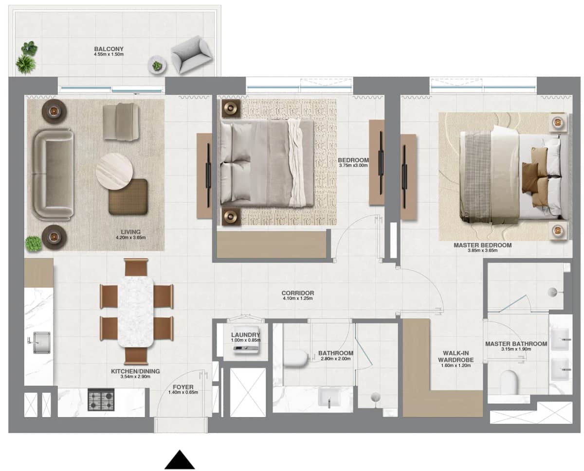 2 Bedroom Apartments Type-1