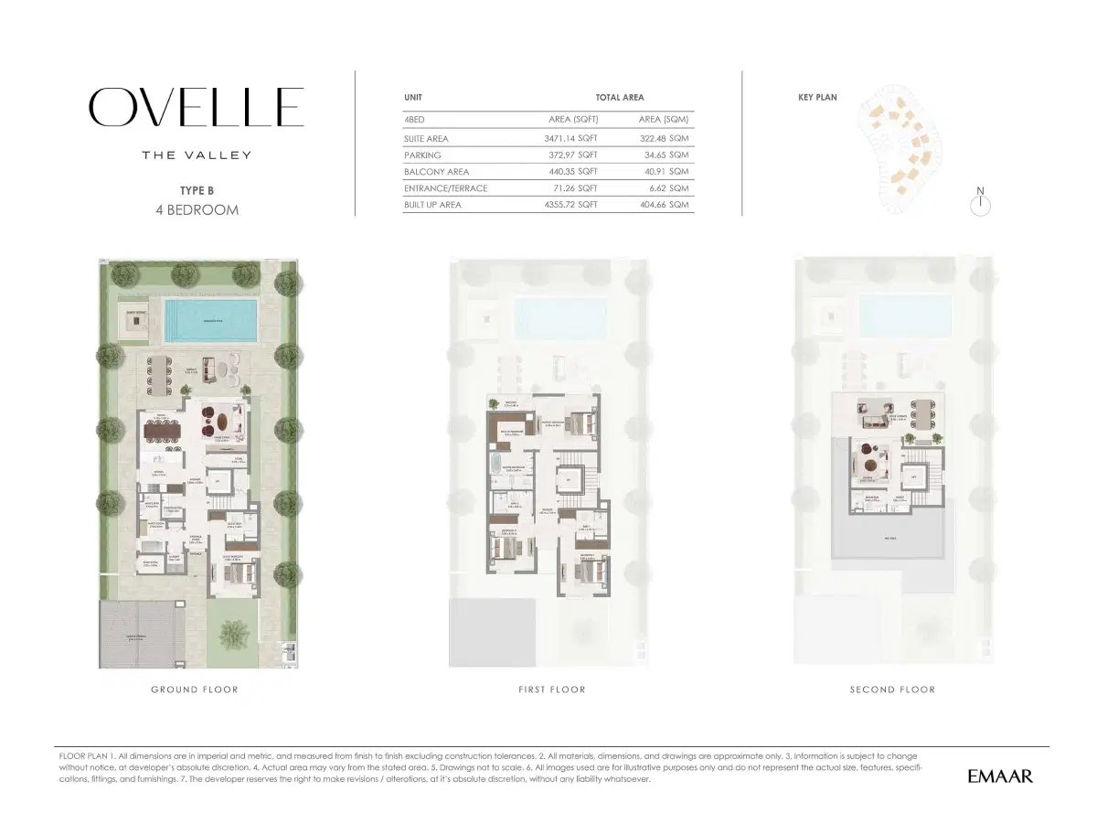 Emaar Ovelle at The Valley | Luxury Villas in Dubai 4 BR Villa Floor Plan