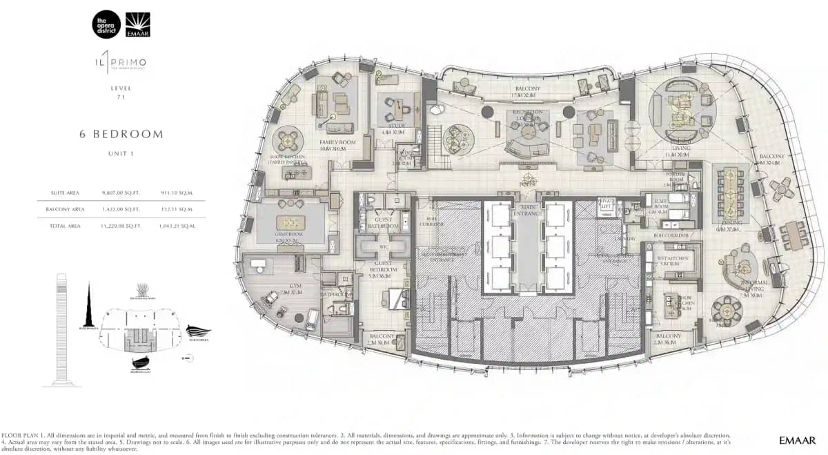 6 Bedroom Apartments