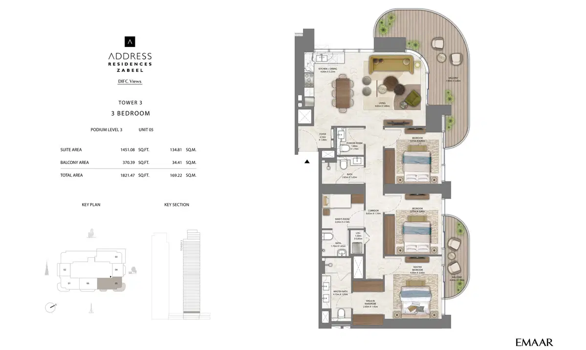 3 Bedroom Apartments