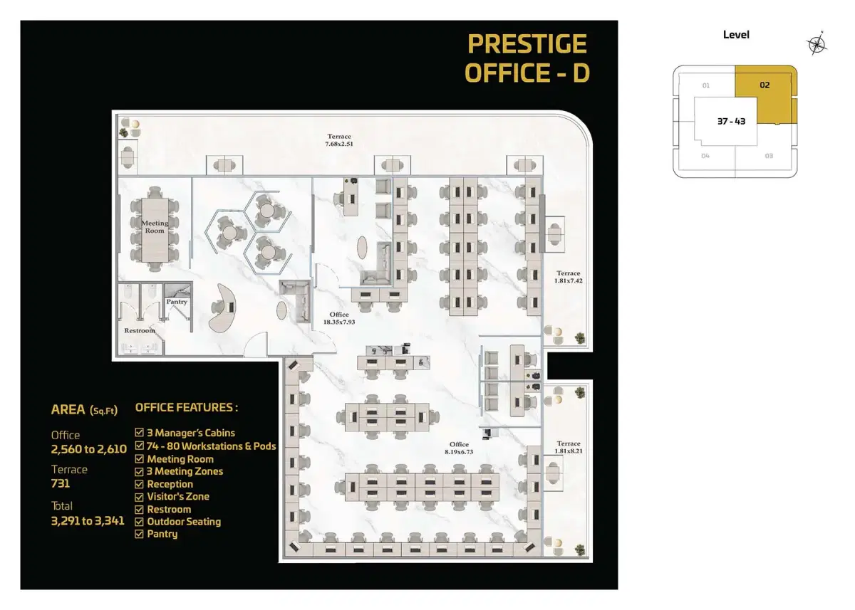 Shahrukz by Danube at Al Sufouh, Dubai Office Space Floor Plan