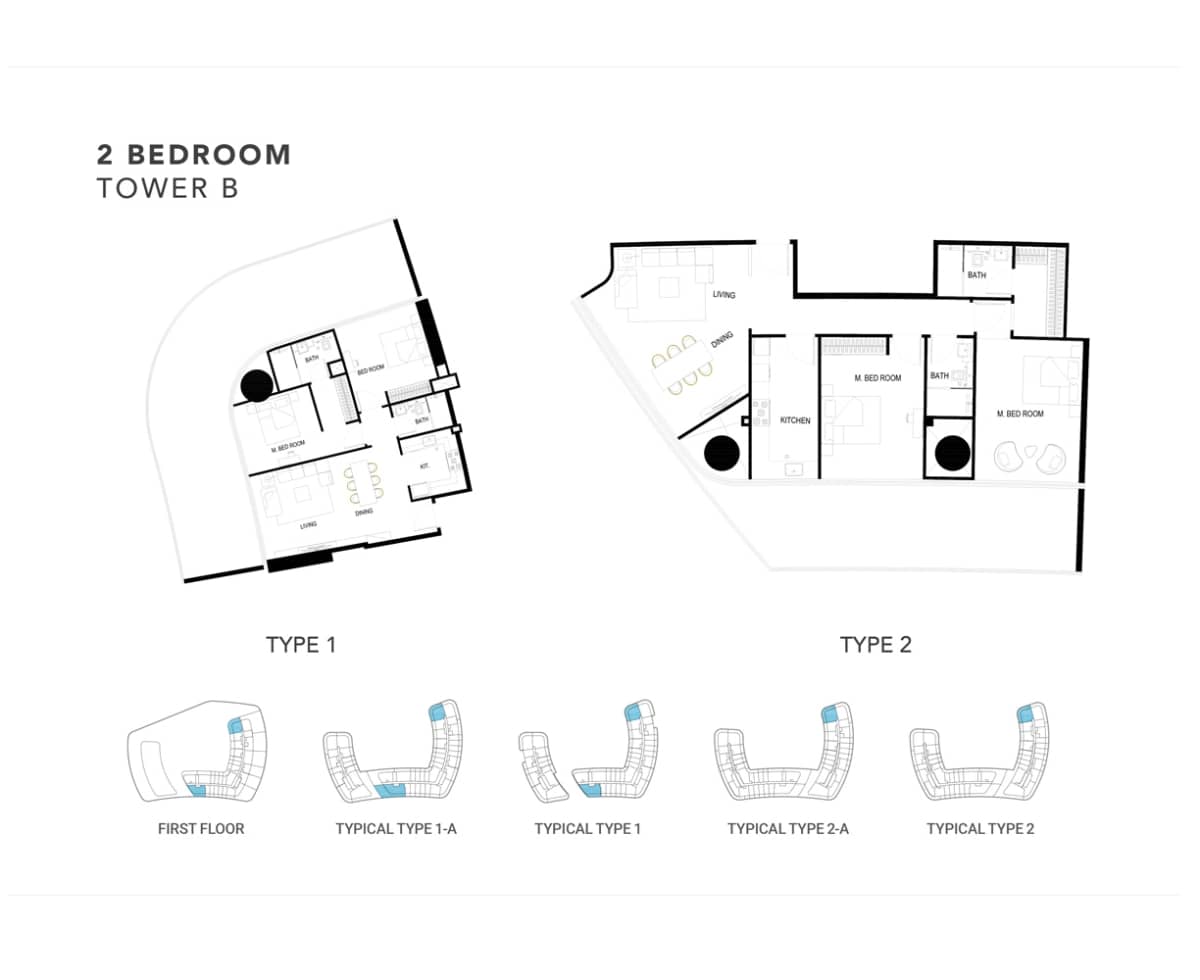 2 Bedroom Apartments