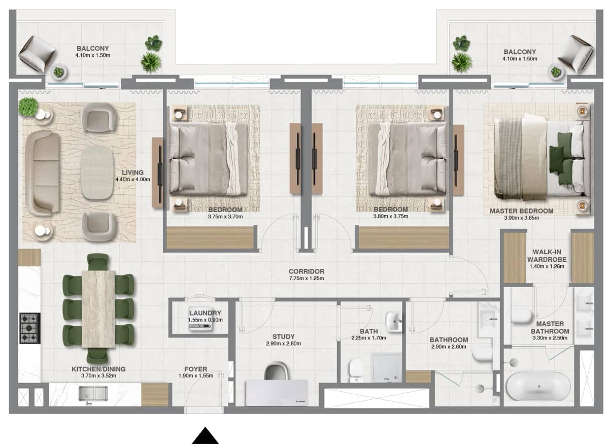 3 Bedroom Apartments