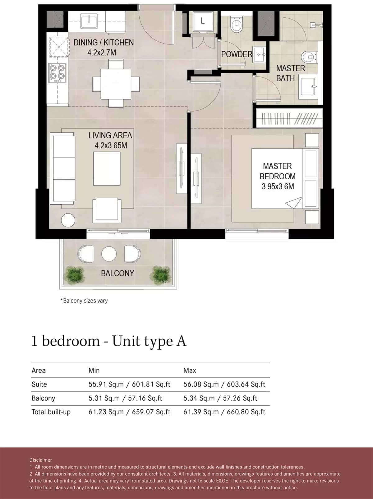 1 Bedroom Appartment