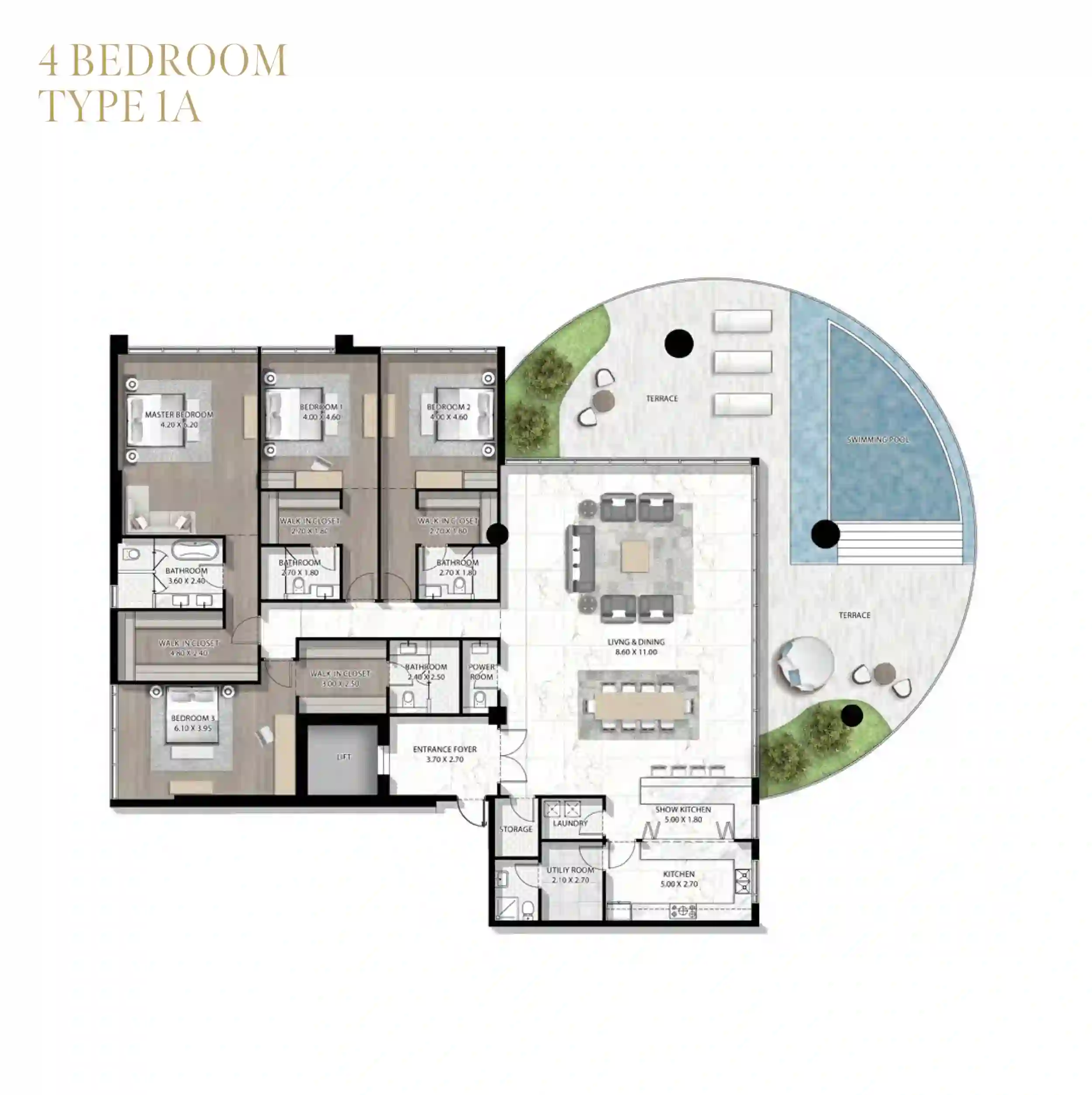 4 Bedroom Apartments