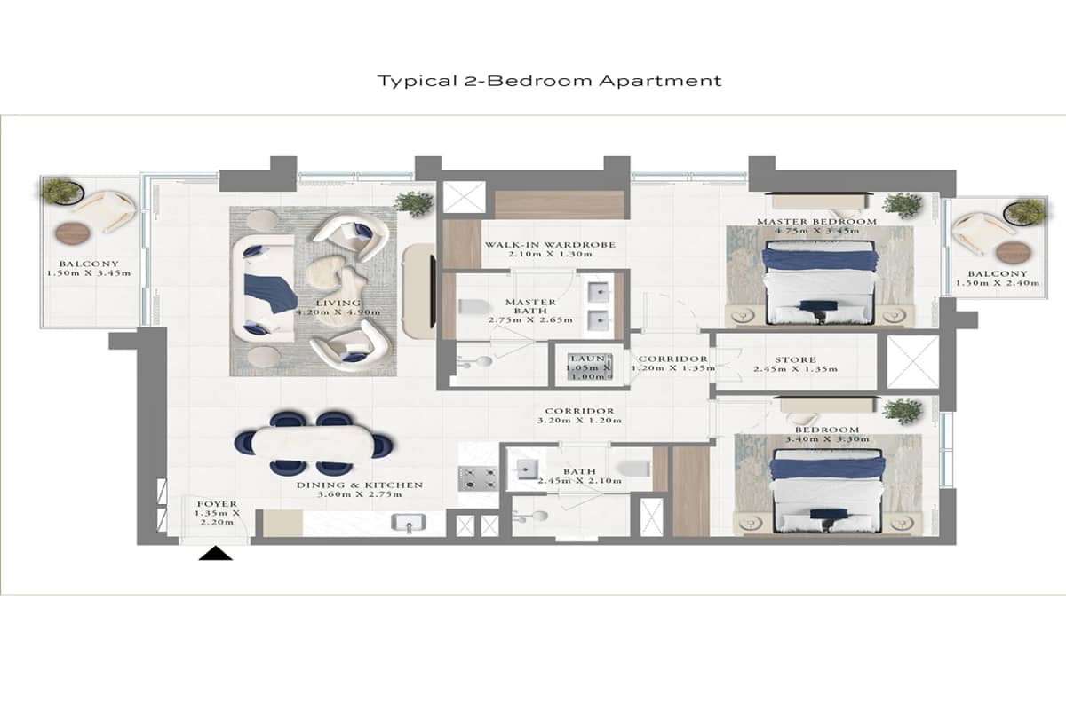 2 Bedroom Apartments