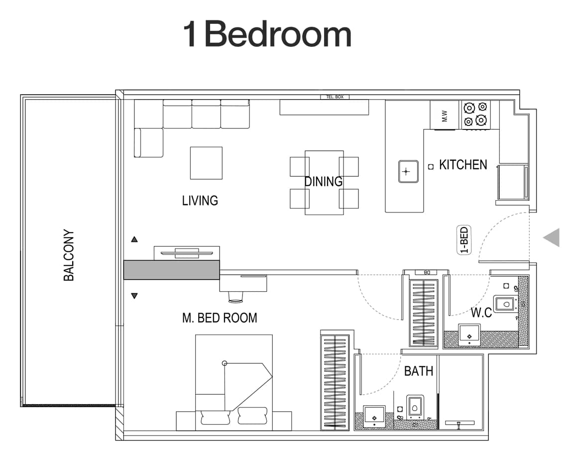 1 Bedroom Apartments