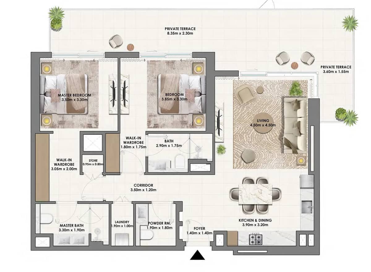 2 Bedroom Apartments