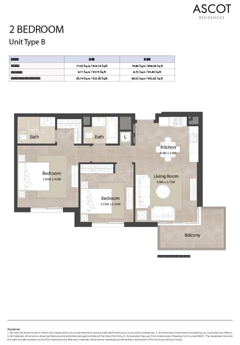 2 Bedroom Apartments