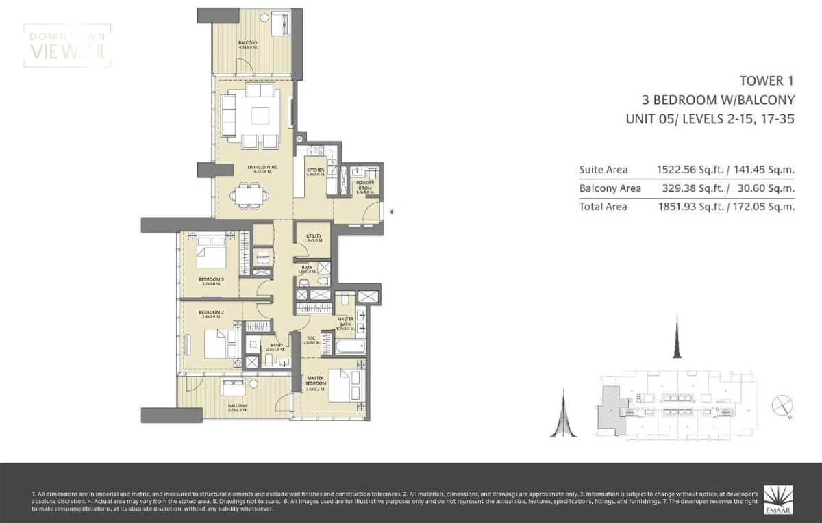 3 Bedroom Apartments