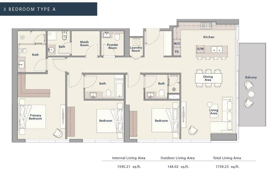 3 Bedroom Apartments