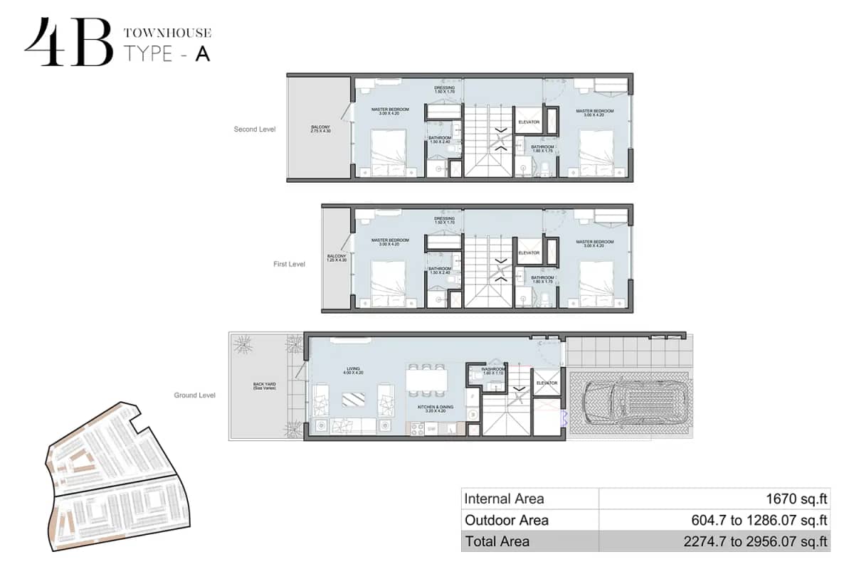 4 Bedroom Townhouses