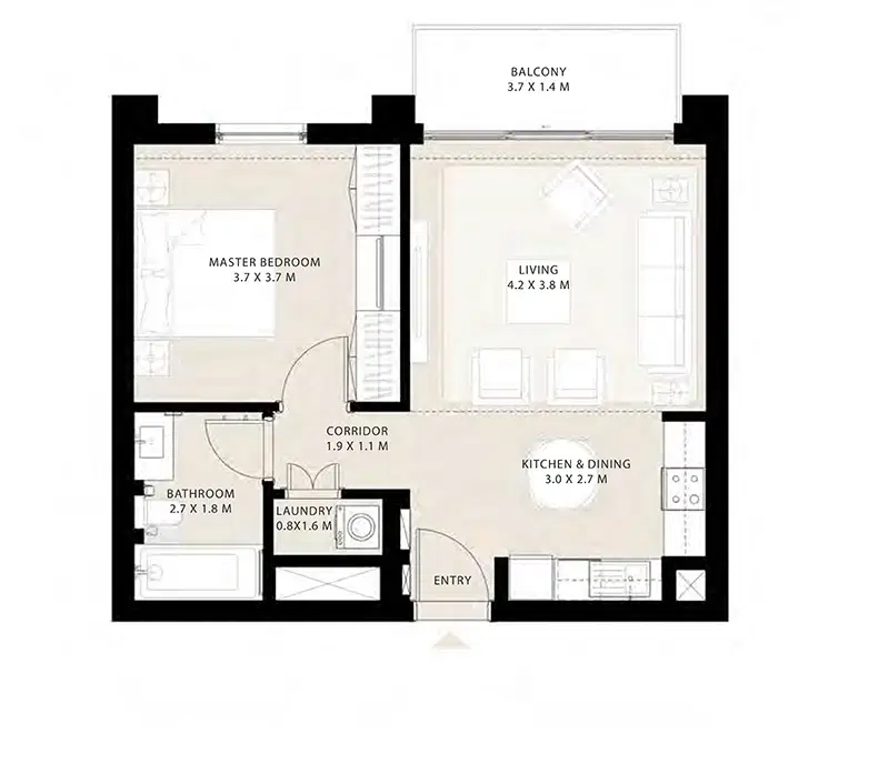 Park Field And Lime Gardens 1 Bedroom Apartments Floor Plan