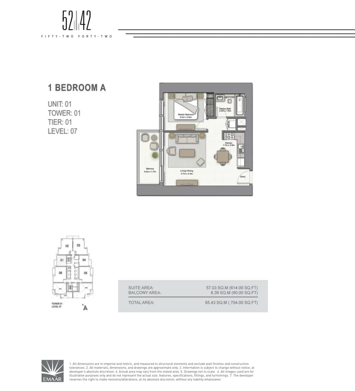 1 Bedroom Apartments