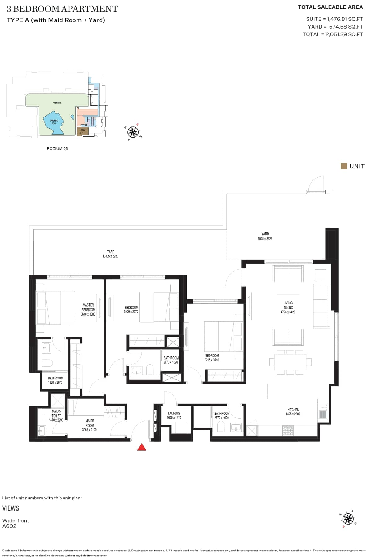 3 Bedroom Apartments