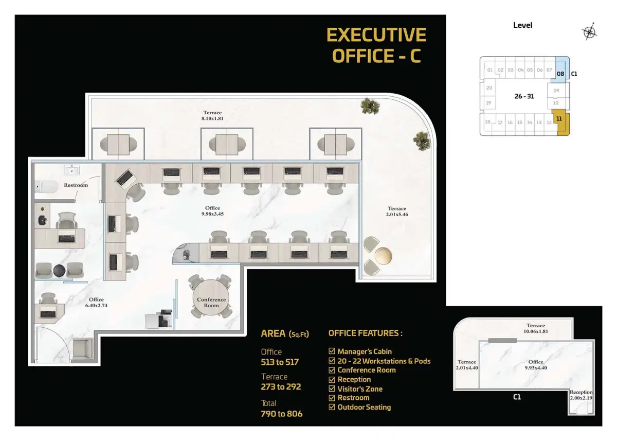 Shahrukz by Danube at Al Sufouh, Dubai Office Space Floor Plan