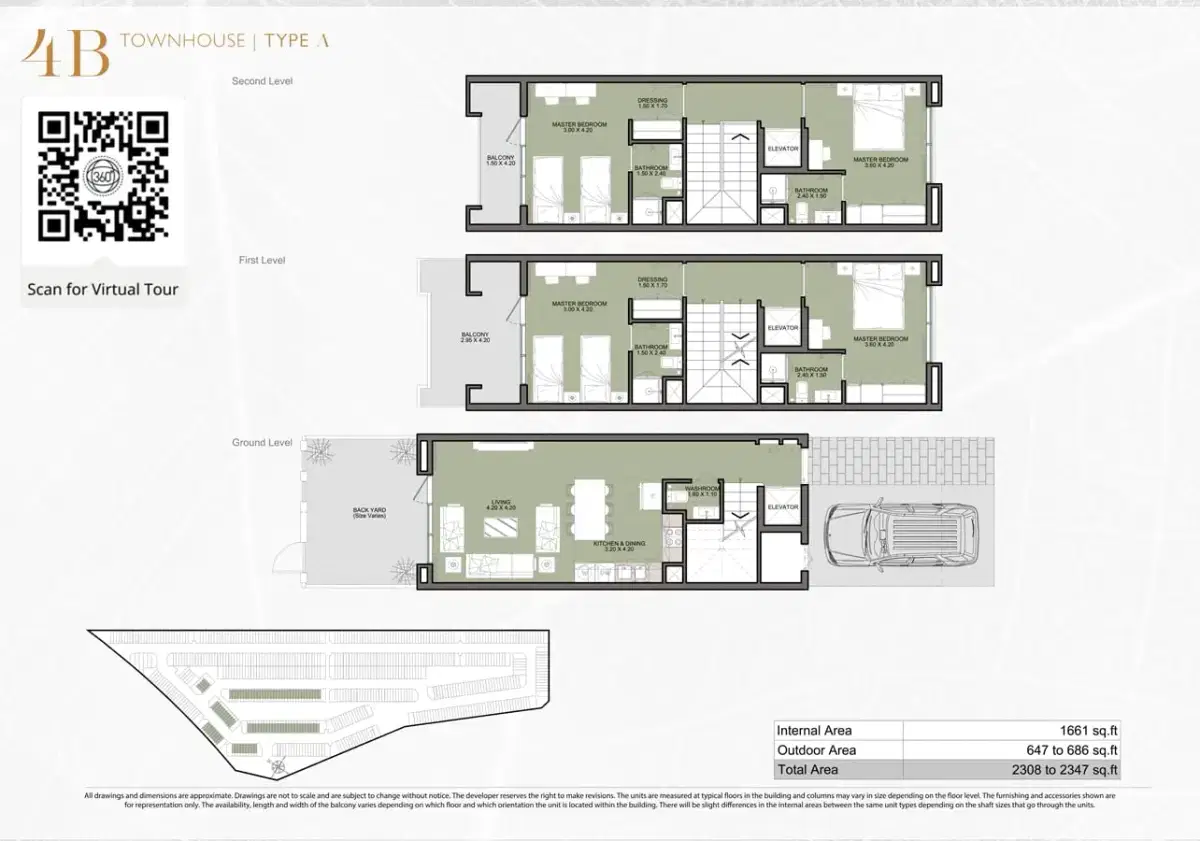 Bianca Townhouses 4 BR Townhouse Floor Plan