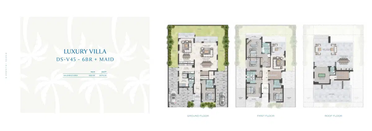 Damac Tahiti at Damac Islands 2, Dubai | Townhouses & Villa 6 BR Villa Floor Plan