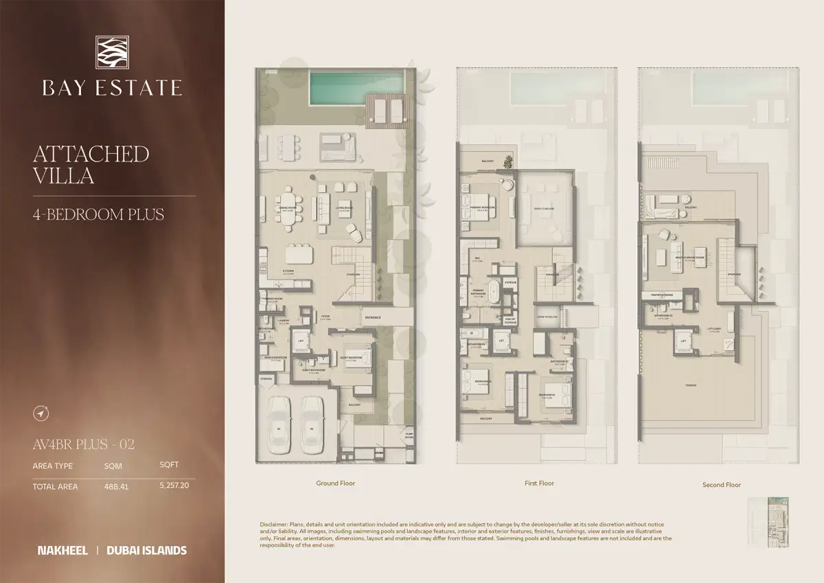 Nakheel Bay Estate 4 BR Floor Plan 5257 Sq. Ft.